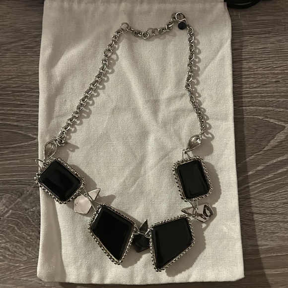 NWOT Black & Silver Alexis Bittar Necklace - Picture 4 of 5